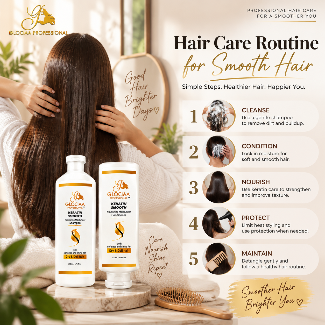  hair care routine for smooth hair